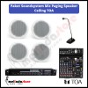 Paket Sound System Microphone Paging Speaker Ceiling TOA ZS-658R | 4 Speaker